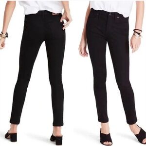 Madewell 9" High Riser Skinny Jeans in Black Frost size 29